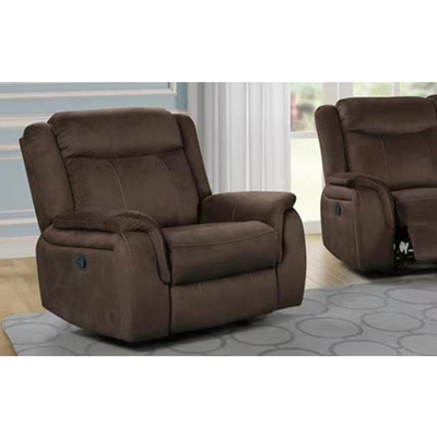 저장 상자, 갈색 천과 함께 Recliner 소파 세트